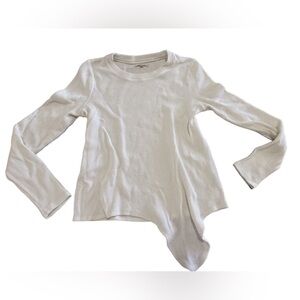 Madewell Ribbed White Long Sleeve Fashion Top Size Medium